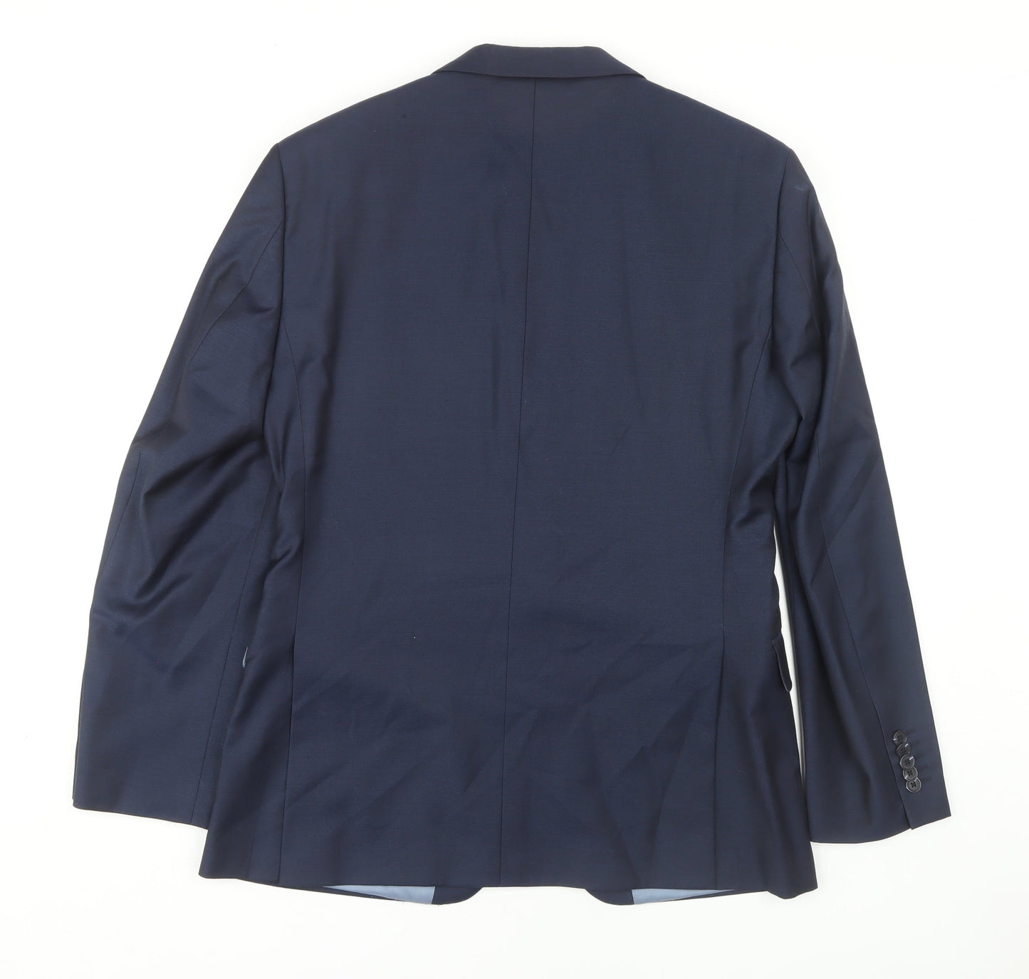 T.M.Lewin Men's Blue Blazer 38R Regular Fit Wool