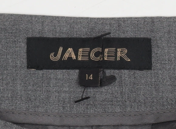 Jaeger Women's Grey Straight Trousers, Size 14