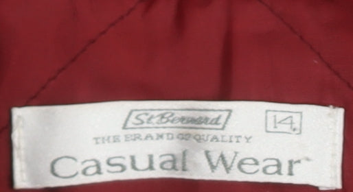 St. Bernard Women's Red Overcoat Size 14