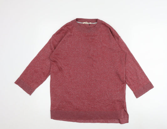 White Stuff Women's Red Knitted Jumper, UK 10, 3/4 Sleeve