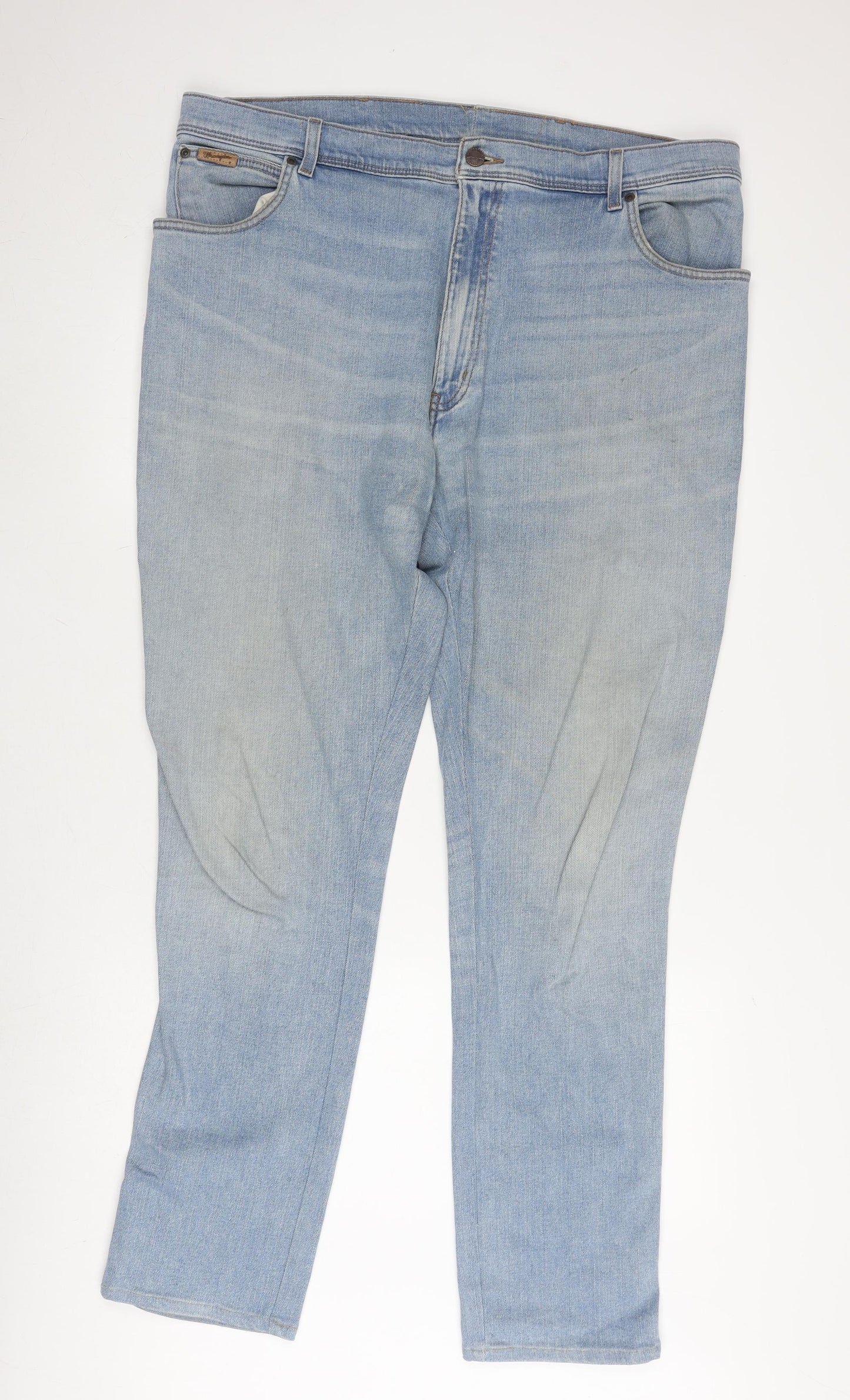 Wrangler Men's Blue Denim Jeans Size 44 Light Wash