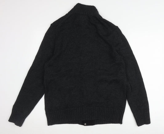 Banana Republic Men's Black Wool Knit Jacket Medium