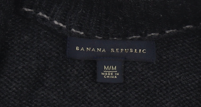 Banana Republic Men's Black Wool Knit Jacket Medium