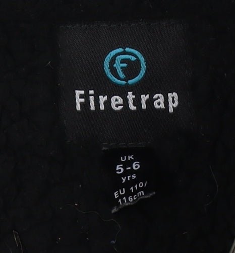 Additional view of Firetrap boys’ black camouflage hooded jacket 5-6 years