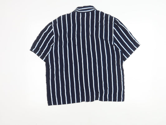 Womens UK Size 14 Alexon Blue Viscose Button-Up