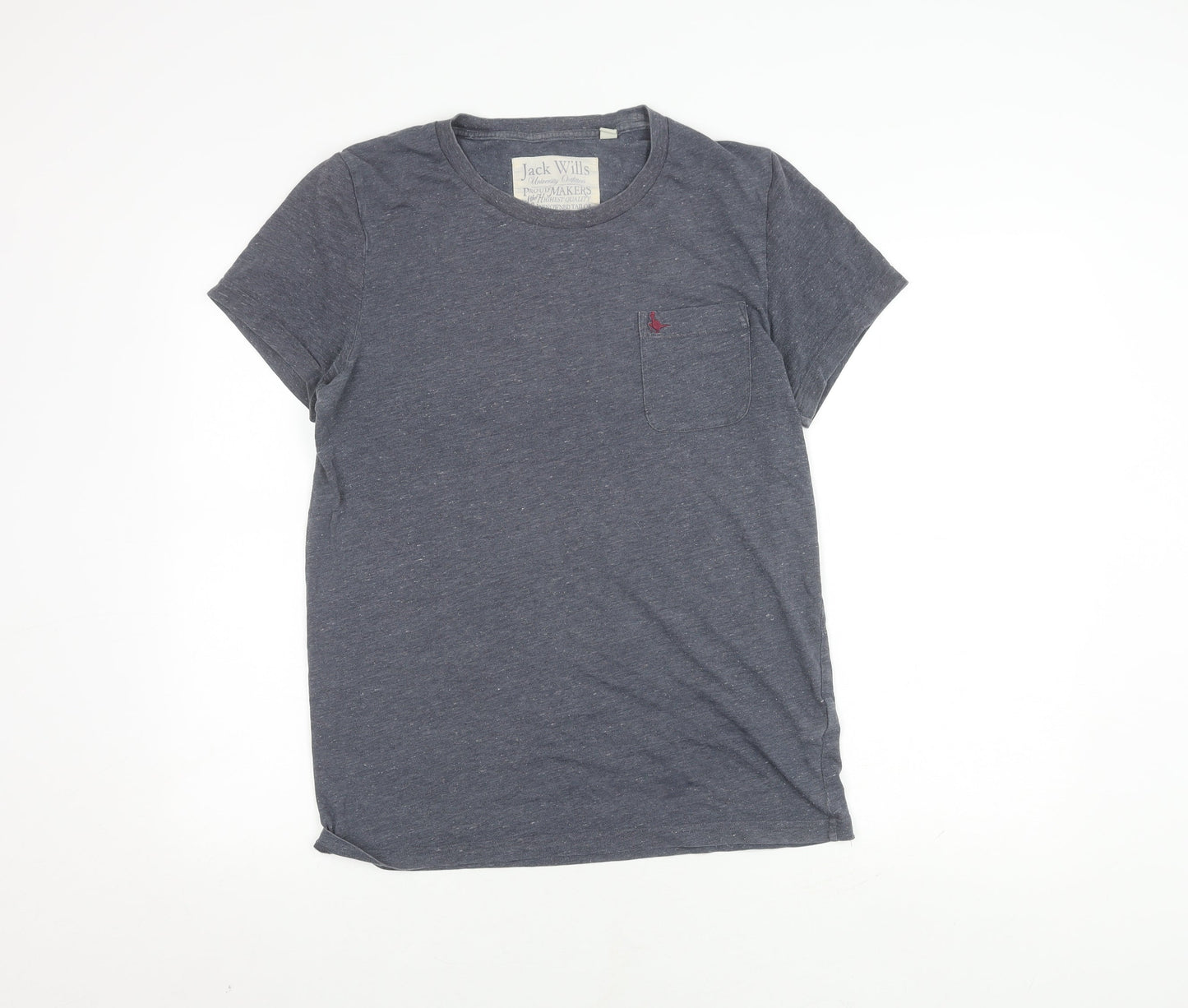 Jack Wills Men's Grey T-Shirt M Crew Neck Logo Accent