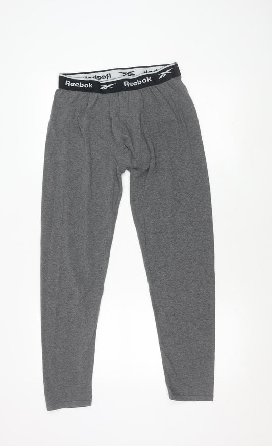 Reebok Men's Grey Jogger Trousers L Gym & Training