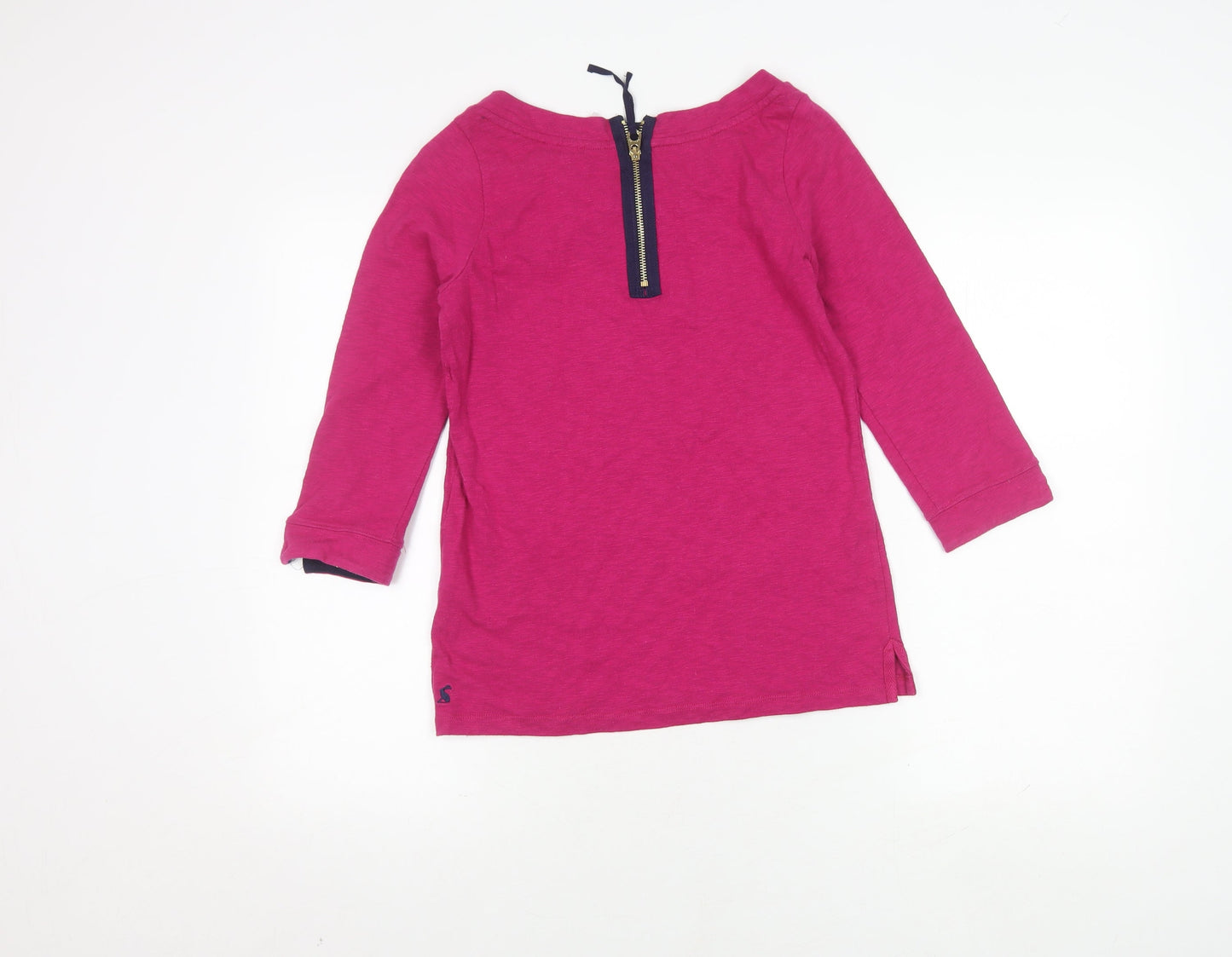 Joules Women's Pink XS Beaded Boat Neck Top