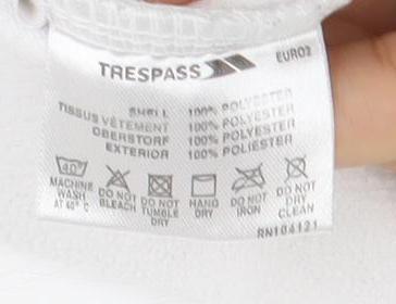 Trespass Unisex White XS 1/2 Zip Sweatshirt