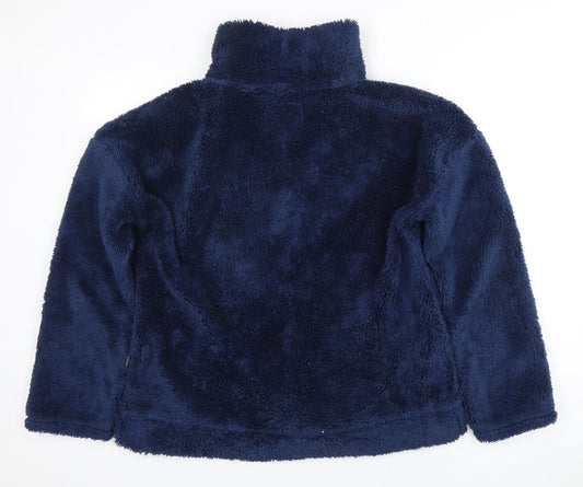 Weird Fish Women's Blue Fleece Zip Sweatshirt UK 12