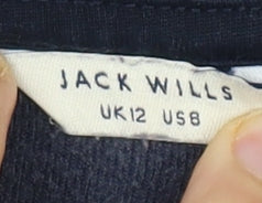 Jack Wills Women's Blue Velour Hoodie Size 12