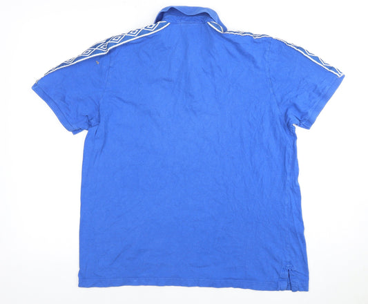 Umbro Men's Blue Polo Shirt M