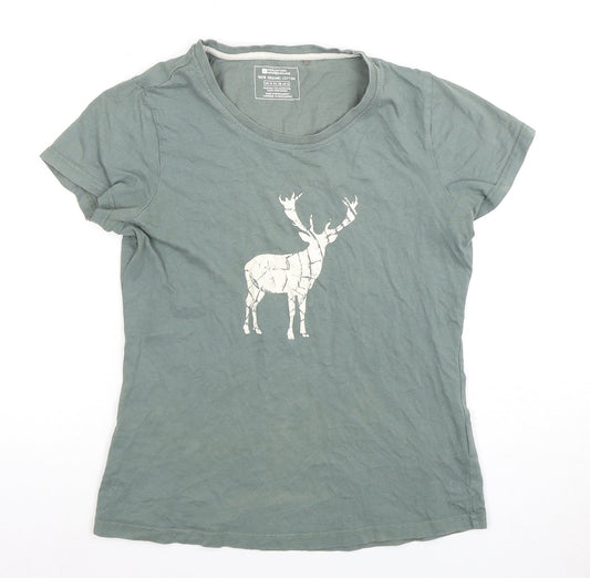 Mountain Warehouse Women's Green Animal T-Shirt Size 10