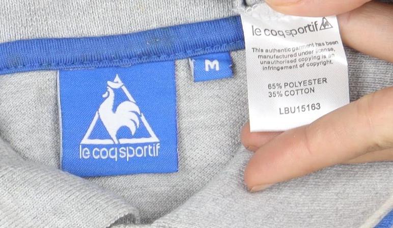 Le Coq Sportif Men's Grey M Polo Shirt with Logo