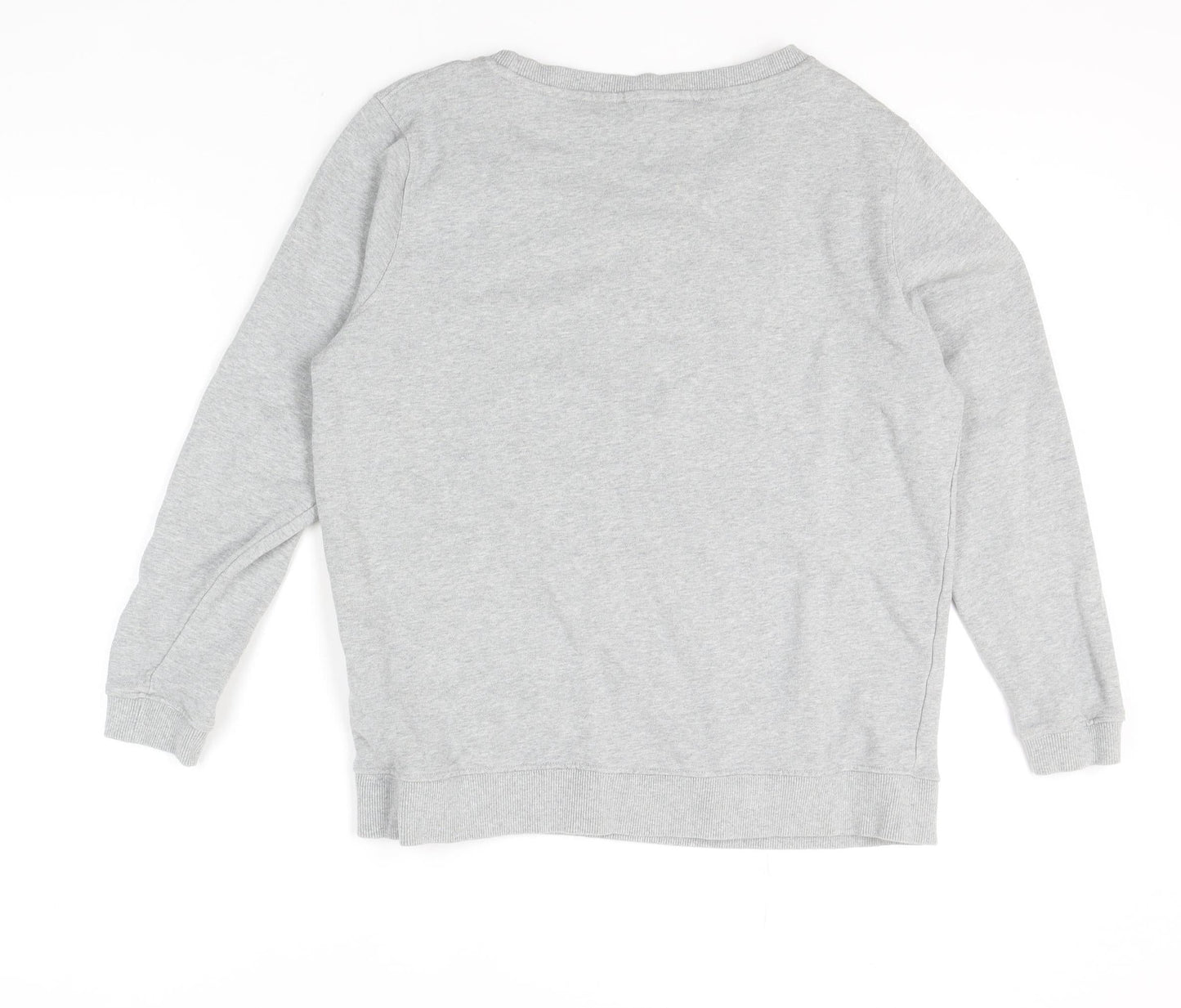 Diesel Women's Grey Logo Sweatshirt, Long Sleeve