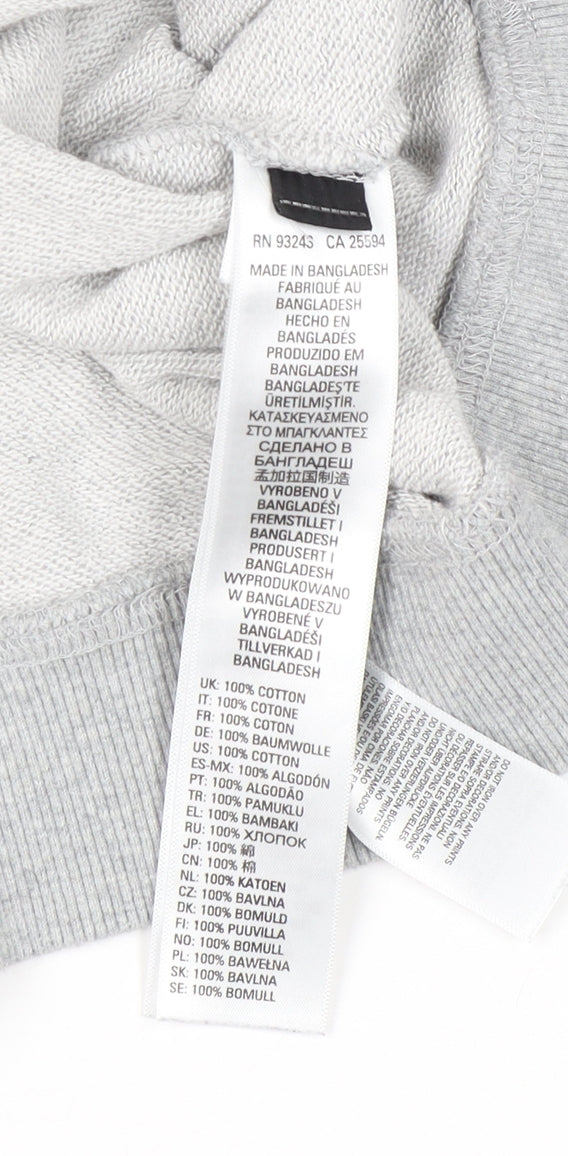 Diesel Women's Grey Logo Sweatshirt, Long Sleeve