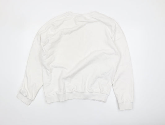 Disney Women's White Christmas Aristocats Pullover Sweatshirt XL