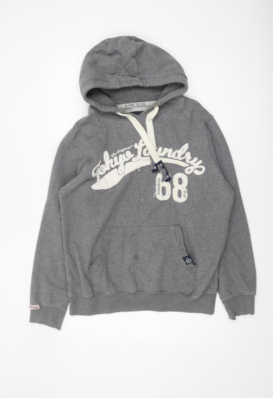 Tokyo Laundry Grey Men's Pullover Hoodie, Small