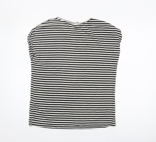 Womens UK Size S VERO MODA Black Lyocell T-Shirt