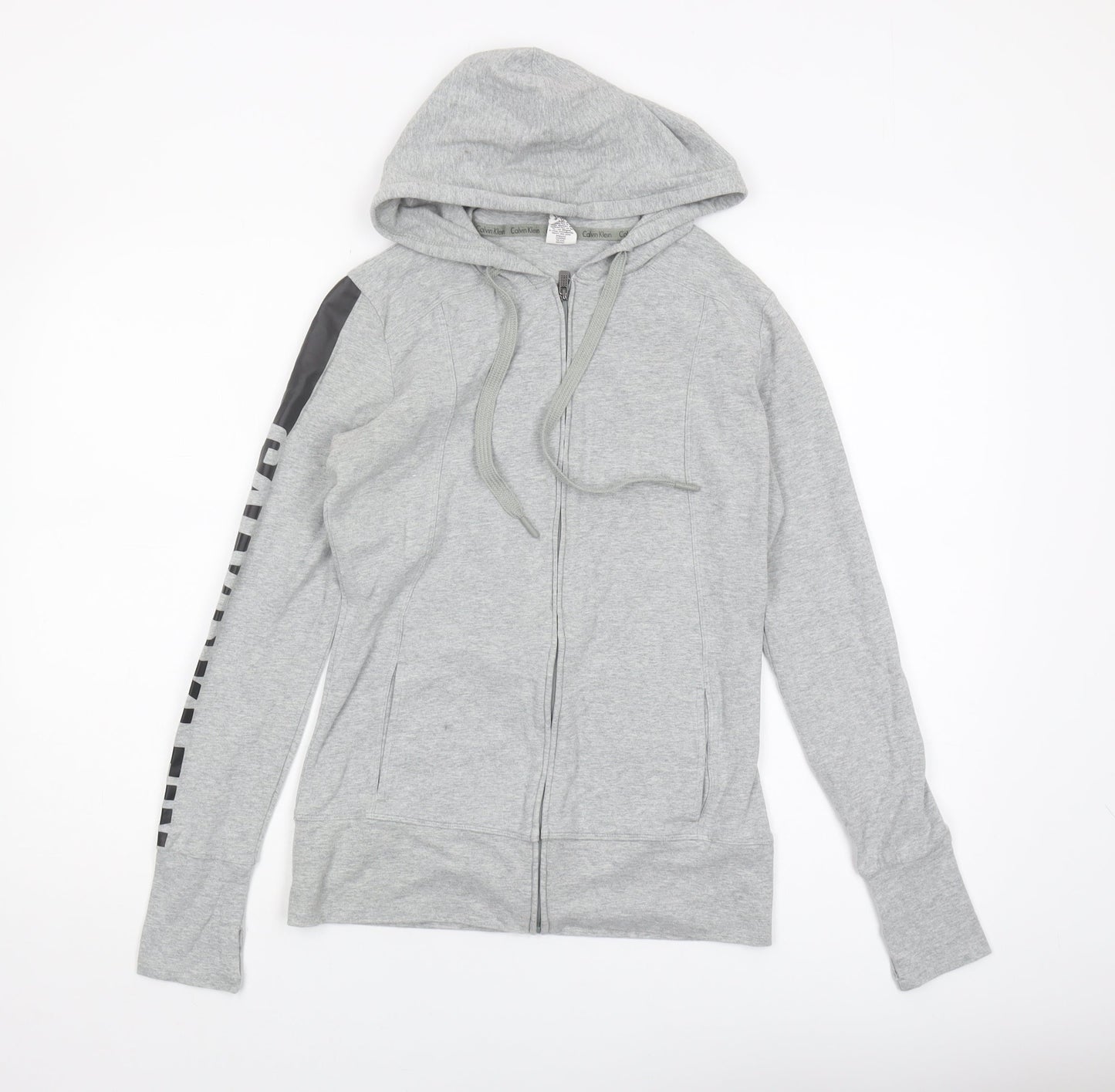 Calvin Klein Women's XS Grey Full Zip Hoodie