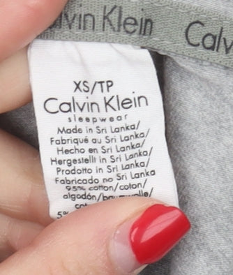 Calvin Klein Women's XS Grey Full Zip Hoodie