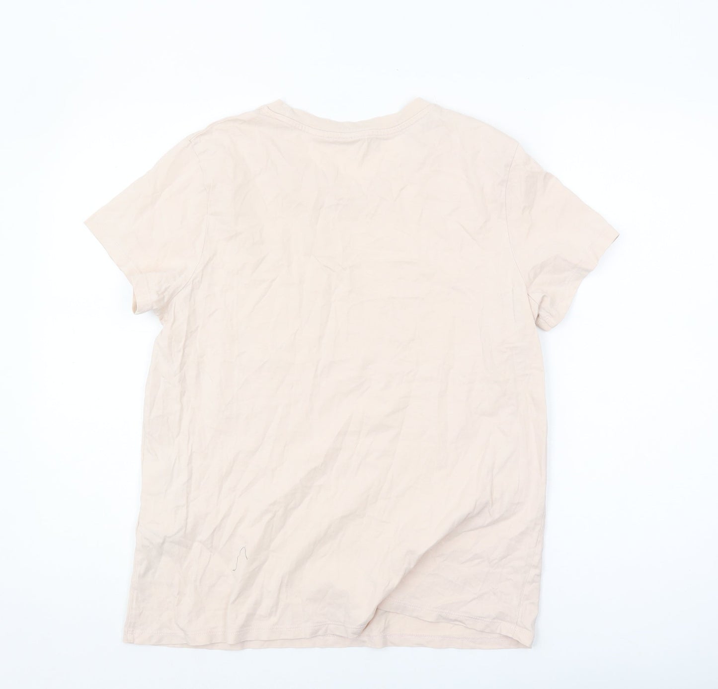 Levi's Women's Beige Basic T-Shirt Crew Neck Size L