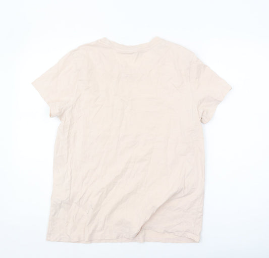 Levi's Women's Beige Basic T-Shirt Crew Neck Size L