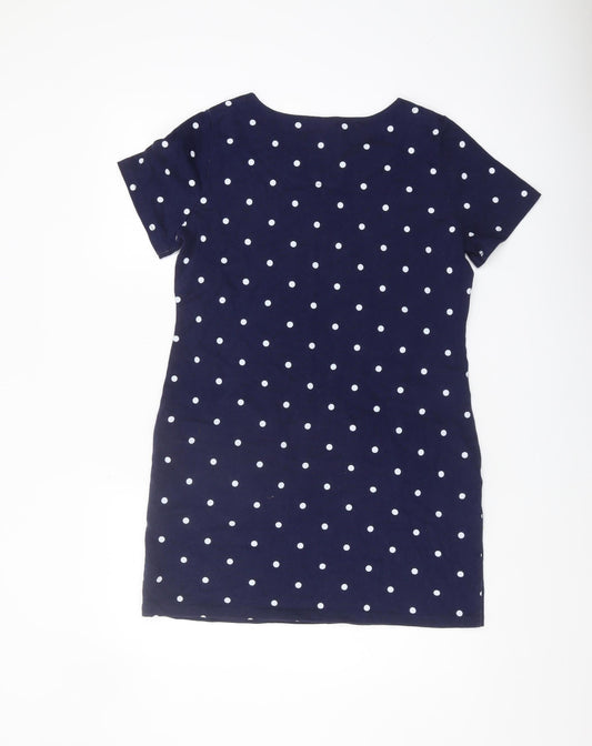 Joules Women's Blue Polka Dot Shift Dress Size 12