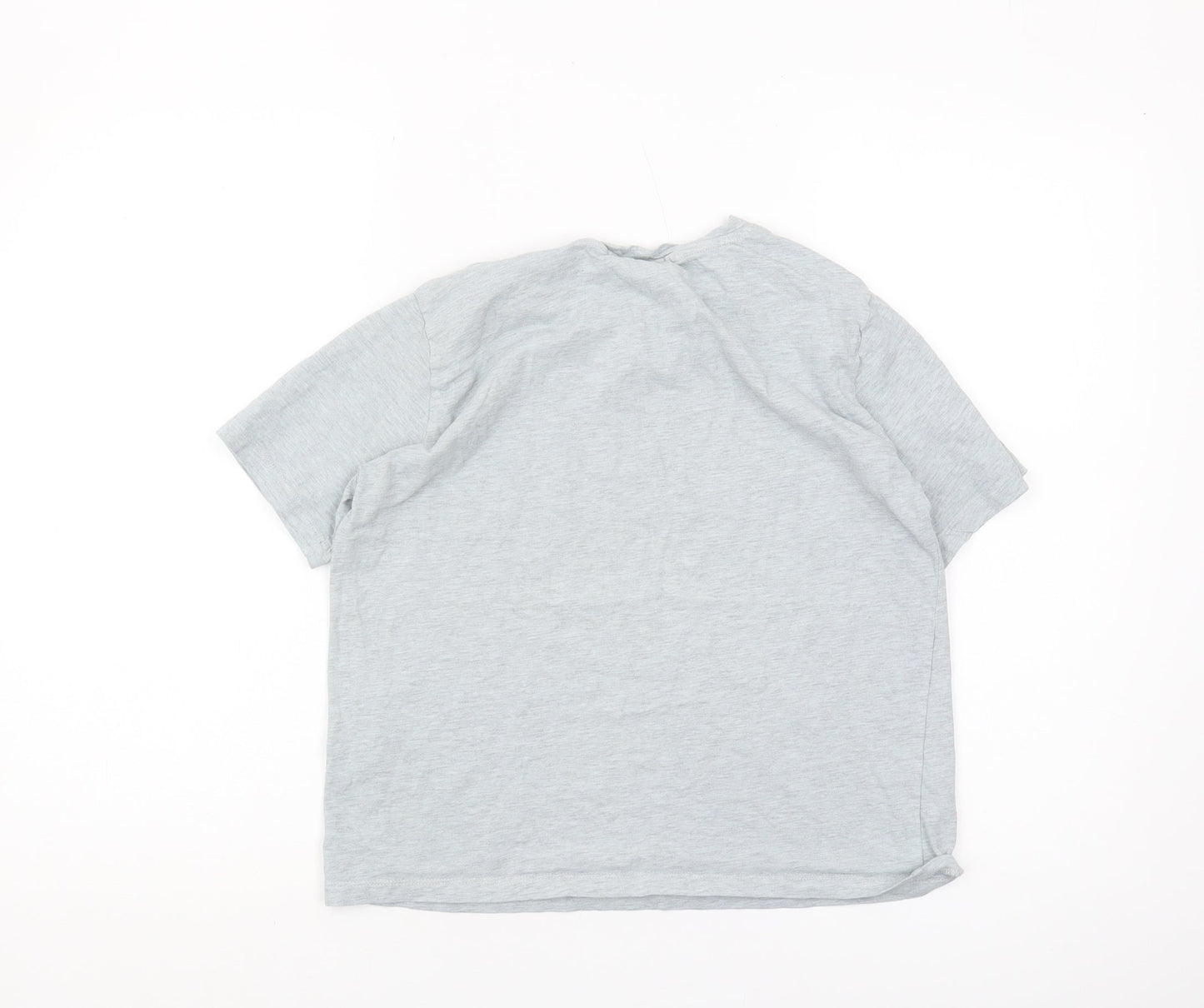 Stradivarius Women's Grey University T-Shirt - Size S