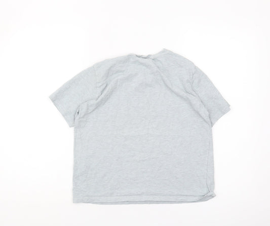 Womens UK Size S Stradivarius Grey Cotton Blend T-Shirt