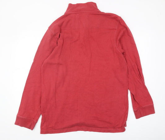 Crew Clothing Co. Men's Red Henley Sweatshirt M