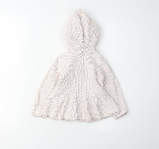 Baker by Ted Baker Girls Beige Cardigan 3-4 Years Hooded