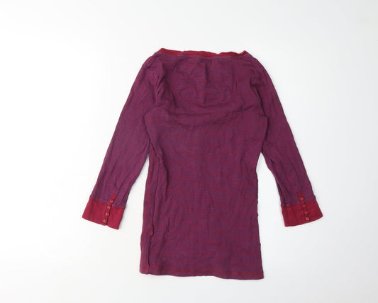 Fat Face Women's Red Button-Up Shirt Size 10