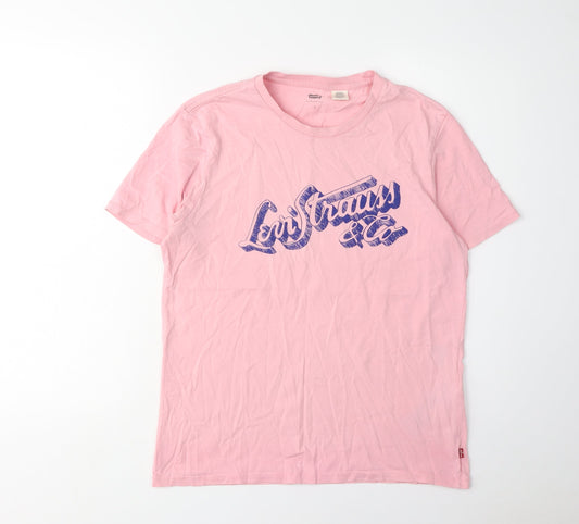 Levi's Men Pink Graphic Print T-Shirt S