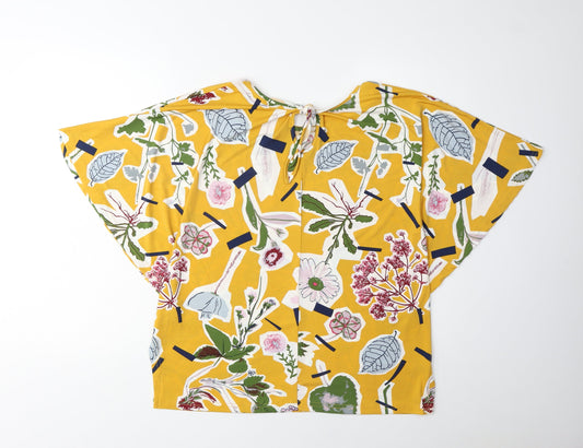 Womens UK Size M Klass Yellow Polyester Blend T-Shirt