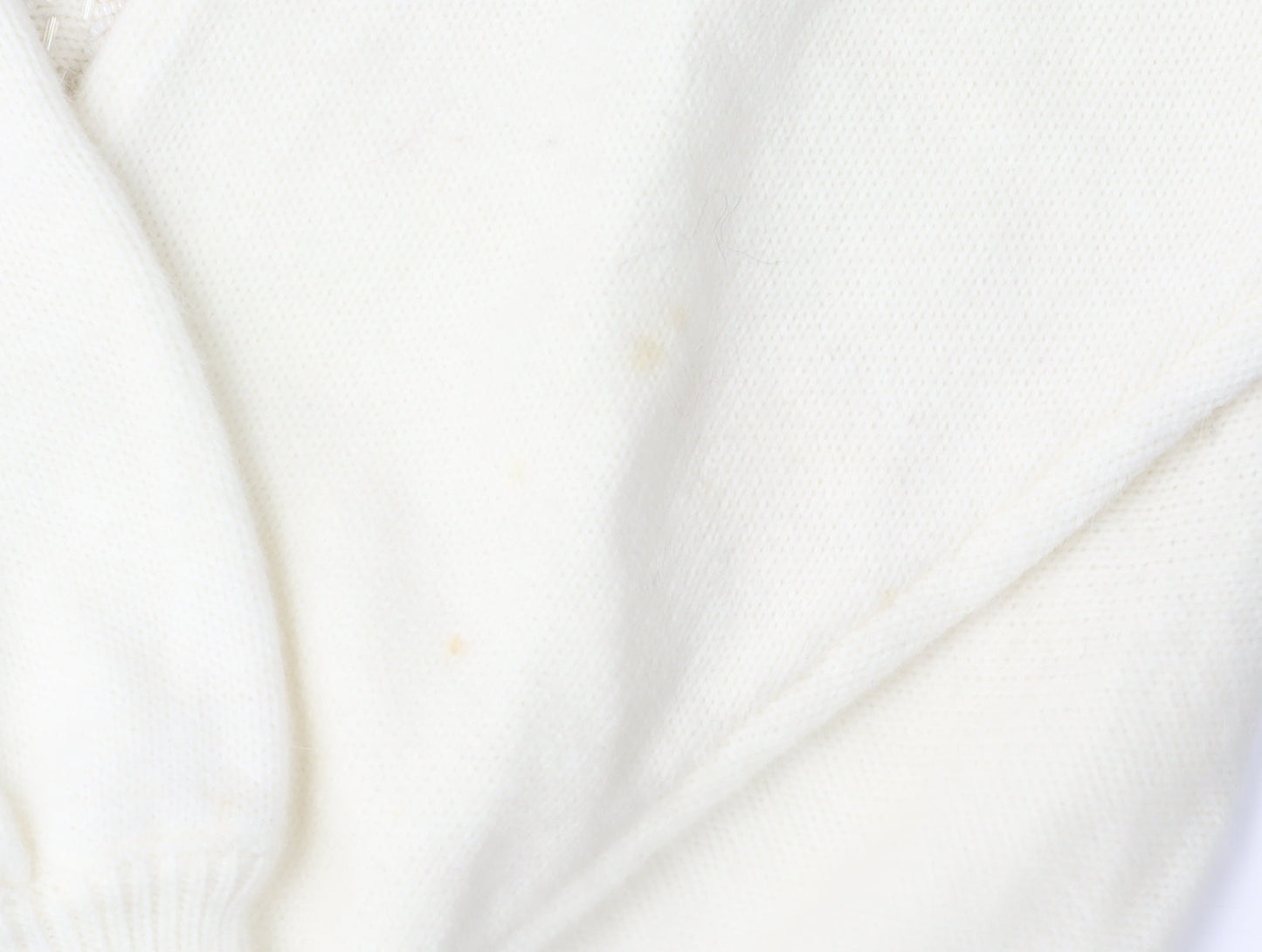 Poppy Women's Ivory Sequin Pullover Jumper L