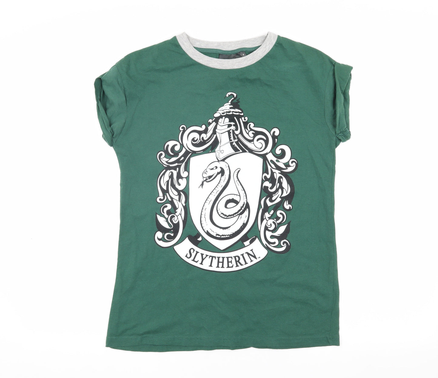 Harry Potter Womens Green Slytherin Ringer T-Shirt