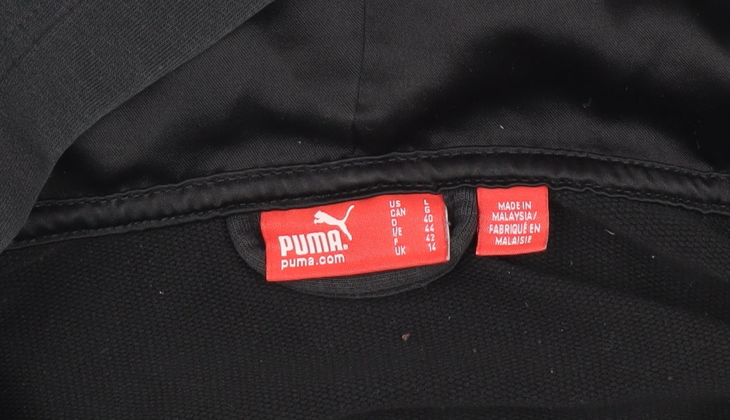 Puma Women's Black Jacket Size 16 Hooded Sporty