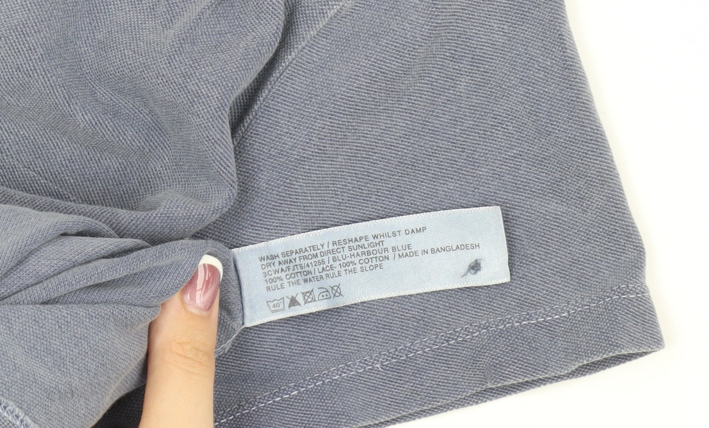 Fat Face Women's Blue Polo Shirt Size 10 Classic Casual