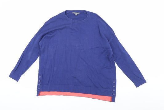 Laura Ashley Women's Blue Pullover Crew Neck Jumper