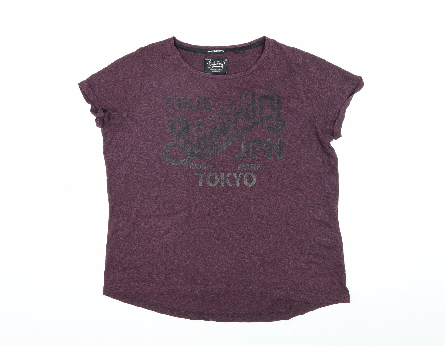 Superdry Women's Purple T-Shirt Size M Casual Wear