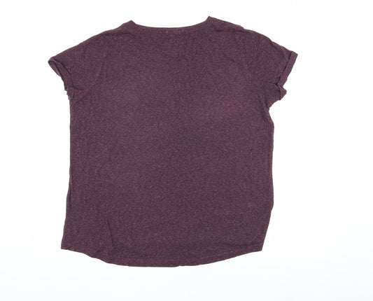 Superdry Women's Purple T-Shirt Size M Casual Wear