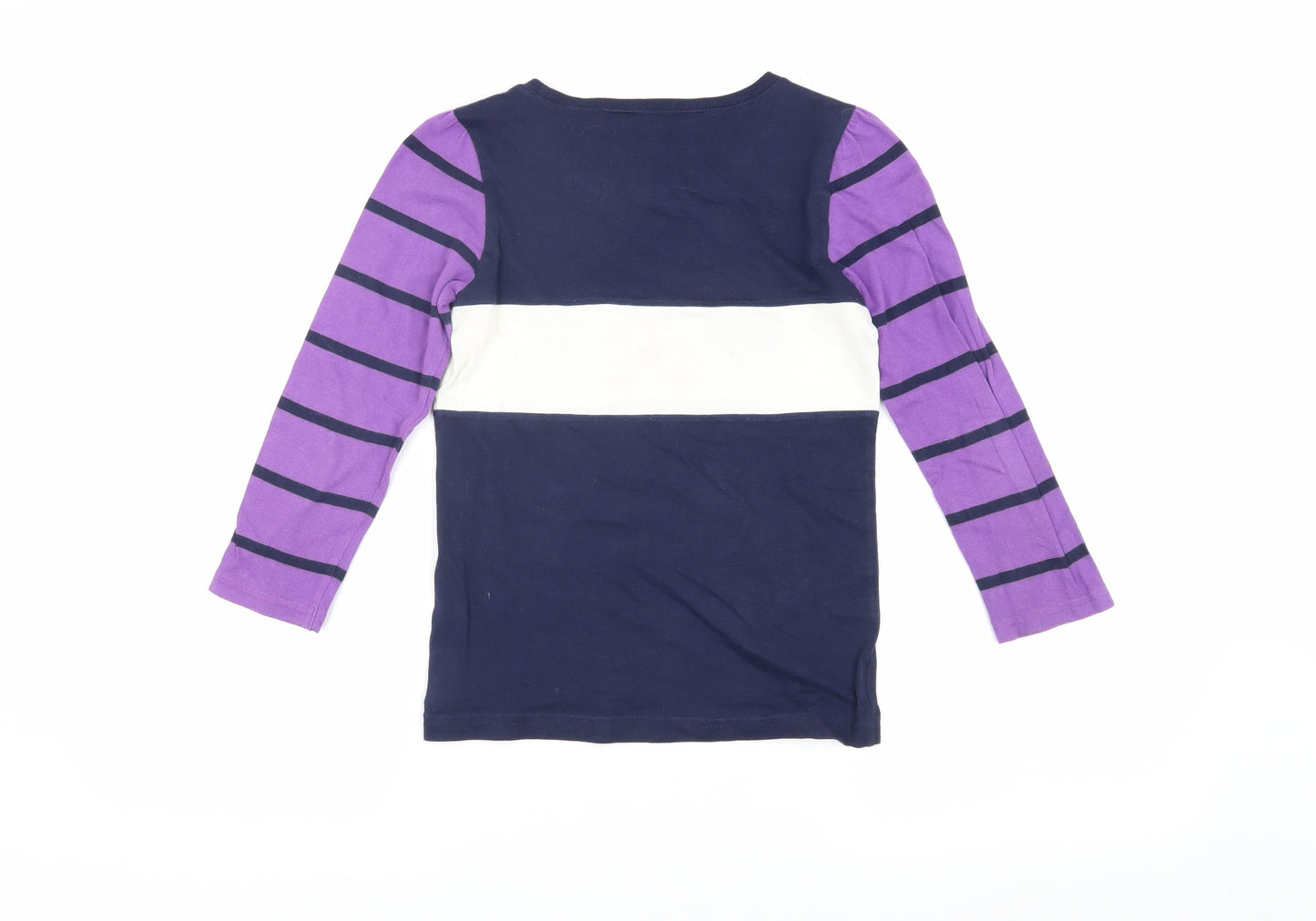 Ralph Lauren Women's Blue Striped Jersey T-Shirt Size 6