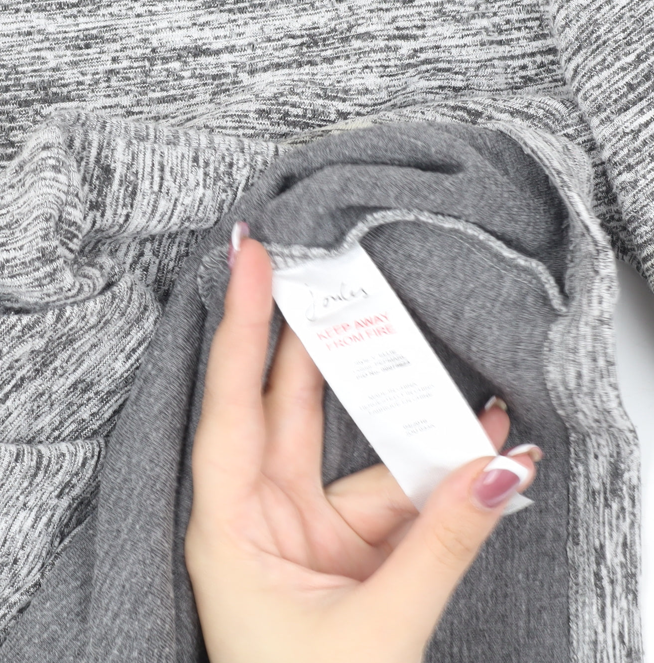 Joules Women's Grey Long Sleeve Jersey Dress