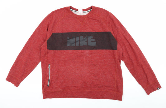Nike Men's Red XL Pullover Sweatshirt