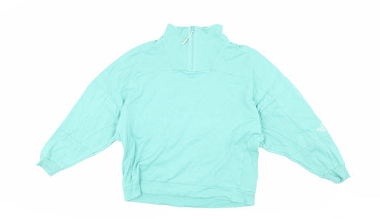 The North Face Women's Blue 1/4 Zip Sweatshirt, Size S