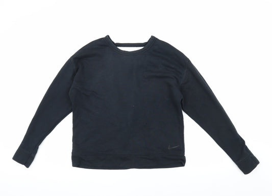 Womens UK S Regular Nike Black Pullover Sweatshirt