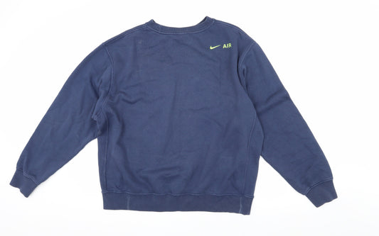 Nike Men's Blue Logo Pullover Sweatshirt M