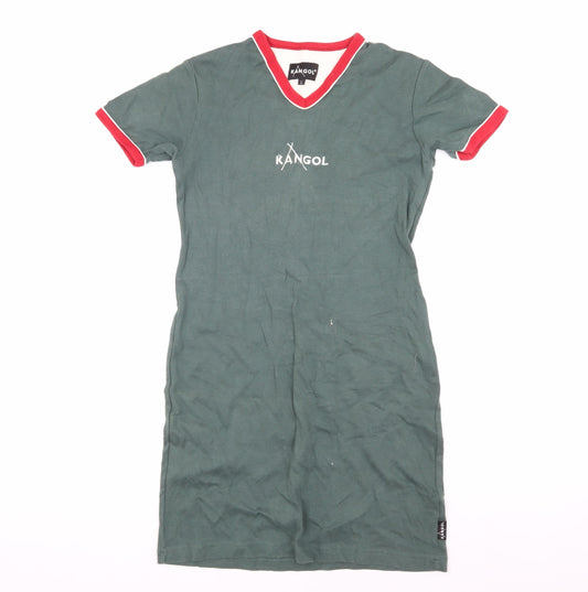 Kangol Women's Green T-Shirt Dress, Size L, Casual