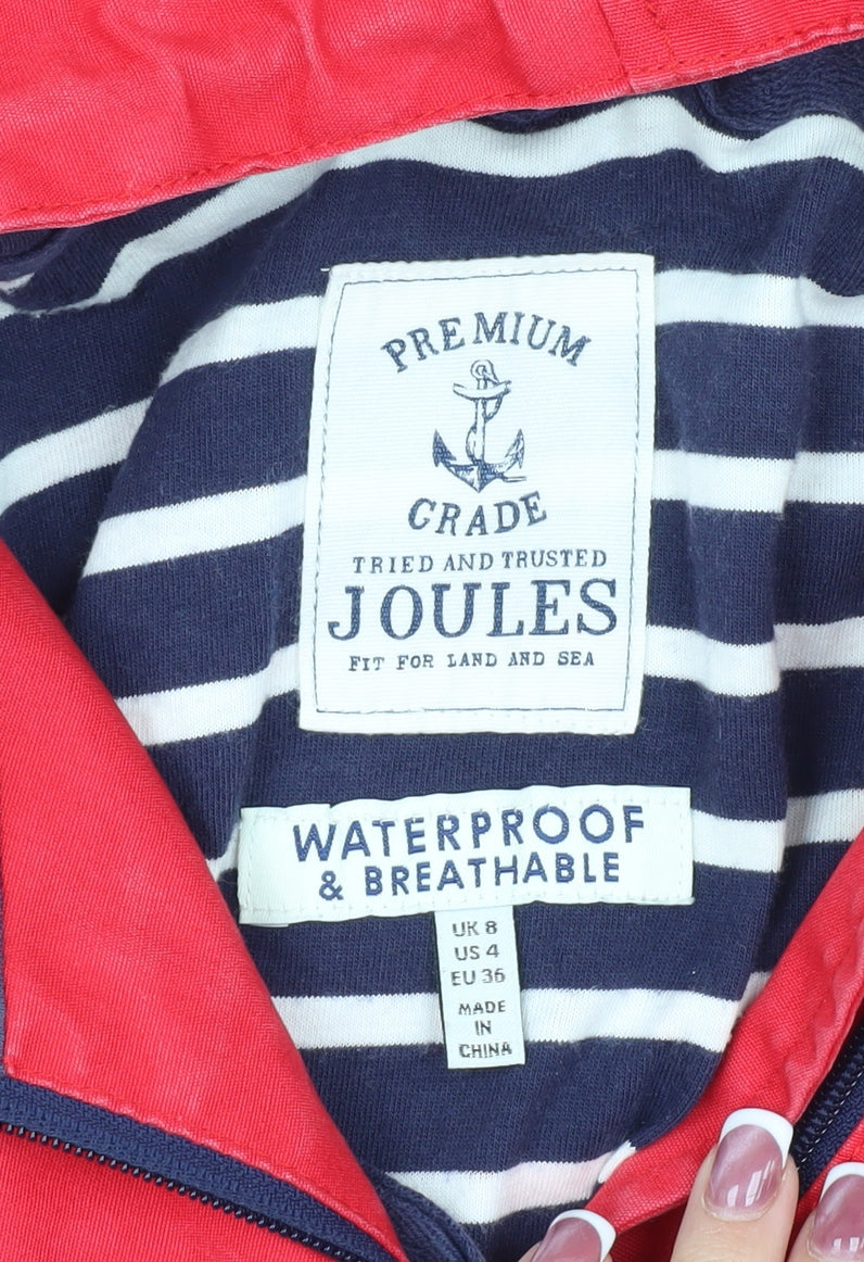 Joules Women's Red Hooded Jacket Size 8